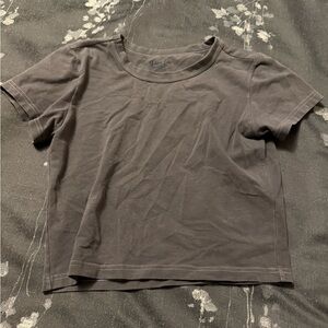 Brandy Melville John Galt Grey Short Sleeve T-Shirt One Size